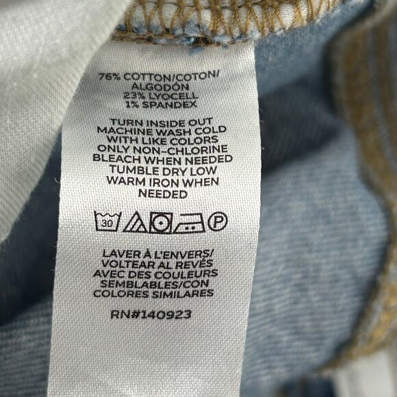 LOFT Petite High Rise Wide Leg Jeans Bright Mid Indigo Wash 28/6 - Picture 11 of 12